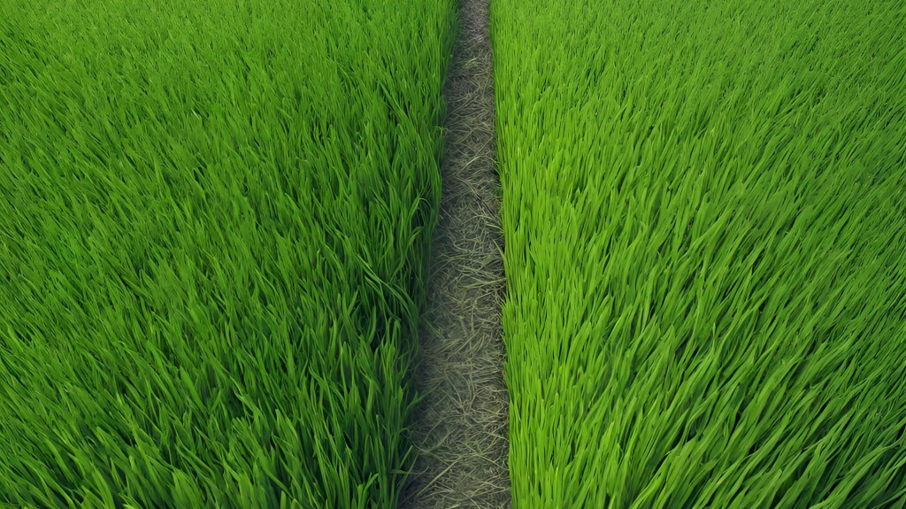 Green grass next to well... green grass 