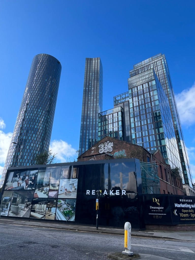 old and new buildings